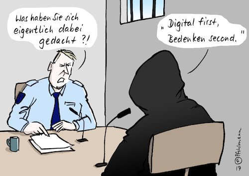 Cartoon: Hacker Bedenken (medium) by Pfohlmann tagged karikatur,cartoon,color,farbe,2019,deutschland,hack,hacker,verhaftung,polizei,verhör,vernehmung,motiv,verdächtiger,schüler,digital,first,bedenken,second,fdp,wahlkampf,slogan,christian,lindner,digitalisierung,computer,leak,daten,prominente,politiker,privatsphäre,datenschutz,cyberattacke,twitter,it,sicherheit,chats,mdb,bundestag,abgeordnete,regierung,internet,veröffentlichung,hackerangriff,akten,dokumente,karikatur,cartoon,color,farbe,2019,deutschland,hack,hacker,verhaftung,polizei,verhör,vernehmung,motiv,verdächtiger,schüler,digital,first,bedenken,second,fdp,wahlkampf,slogan,christian,lindner,digitalisierung,computer,leak,daten,prominente,politiker,privatsphäre,datenschutz,cyberattacke,twitter,it,sicherheit,chats,mdb,bundestag,abgeordnete,regierung,internet,veröffentlichung,hackerangriff,akten,dokumente