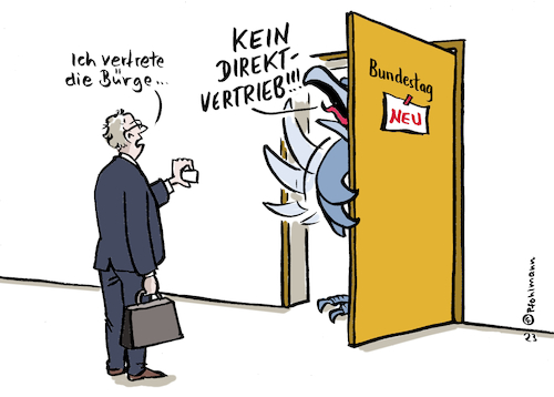 Kein Direktvertrieb Von Pfohlmann Politik Cartoon Toonpool 