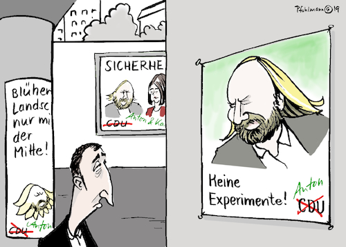 Cartoon: Keine Experimente! (medium) by Pfohlmann tagged 2019,deutschland,grüne,hofreiter,fraktion,fraktionsvorsitz,özdemir,kandidatur,kampfkandidatur,cdu,konservativ,plakat,sicherheit,mitte,slogan,adenauer,2019,deutschland,grüne,hofreiter,fraktion,fraktionsvorsitz,özdemir,kandidatur,kampfkandidatur,cdu,konservativ,plakat,sicherheit,mitte,slogan,adenauer