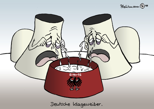 Cartoon: Klageweiber (medium) by Pfohlmann tagged atomausstieg,atomkraft,kernkraft,akw,verfassungsgericht,bundesverfassungsgericht,klage,schadenersatz,schadensersatz,weinen,heulen,tränen,klageweiber,energiekonzerne,energie,energiepolitik,atomausstieg,atomkraft,kernkraft,akw,bundesverfassungsgericht,schadenersatz,klage,schadensersatz,weinen,klageweiber,energiekonzerne,energiepolitik,energie