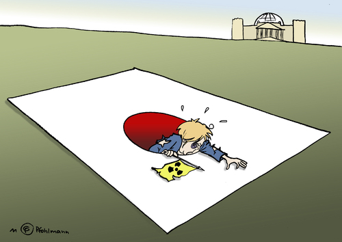 Cartoon: Loch (medium) by Pfohlmann tagged merkel,bundeskanzlerin,cdu,landtagswahl,landtagswahlen,baden,württemberg,rheinland,pfalz,japan,flagge,fahne,loch,desaster,debakel,atomkraft,kernkraft,atomausstieg,atomenergie,kernenergie,laufzeit,laufzeitverlängerung,landtagswahlen,bade württemberg,wahlen,rheinland pfalz,atomdebatte,atomenergie,cdu,merkel,westerwelle,personaldiskussion,wahl,wahlnachlese,konsequenz,bade,württemberg,rheinland,pfalz