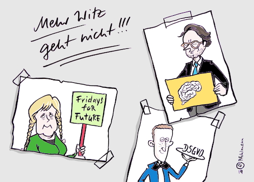 Cartoon: Mehr Witz (medium) by Pfohlmann tagged merkel,scheuer,zuckerberg,fridays,for,future,schülerproteste,klimaschutz,klimapolitik,csu,verkehrsminister,tempolimit,gesunder,menschenverstand,gehirn,datenschutzdsgvo,datenschutzgrundverordnung,greta,merkel,scheuer,zuckerberg,fridays,for,future,schülerproteste,klimaschutz,klimapolitik,csu,verkehrsminister,tempolimit,gesunder,menschenverstand,gehirn,datenschutzdsgvo,datenschutzgrundverordnung,greta