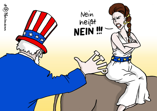 Cartoon: Nein heißt NEIN (medium) by Pfohlmann tagged karikatur,cartoon,2016,color,deutschland,usa,ttip,freihandelsabkommen,eu,europa,uncle,sam,onkel,grabscher,sexueller,übergriff,nein,heißt,gesetz,neuregelung,justizministerium,beleidigung,nötigung,vergewaltigung,anmache,gewalt,sexuelle,frauen,karikatur,cartoon,2016,color,deutschland,usa,ttip,freihandelsabkommen,eu,europa,uncle,sam,onkel,grabscher,sexueller,übergriff,nein,heißt,gesetz,neuregelung,justizministerium,beleidigung,nötigung,vergewaltigung,anmache,gewalt,sexuelle,frauen