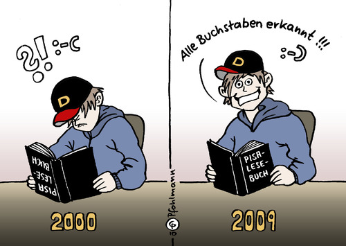 Cartoon: PISA Lesebuch (medium) by Pfohlmann tagged pisa,pisastudie,pisatest,test,lesen,lesekompetenz,bildung,bildungspolitik,schule,schüler,schulpolitik,pisastudie,pisa,pisatest,test,lesen,lesekompetenz,bildung,bildungspolitik,schule,schüler,schulpolitik