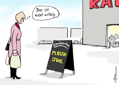 Cartoon: Plastikstuhl (medium) by Pfohlmann tagged karikatur,cartoon,farbe,color,2018,deutschland,global,welt,plastik,plastikmüll,mensch,körper,nachweis,magen,ernährung,nahrung,meer,fische,verschmutzung,stuhl,plastikstuhl,einkaufen,supermarkt,konsum,umwelt,umweltschutz,mikroplastik,karikatur,cartoon,farbe,color,2018,deutschland,global,welt,plastik,plastikmüll,mensch,körper,nachweis,magen,ernährung,nahrung,meer,fische,verschmutzung,stuhl,plastikstuhl,einkaufen,supermarkt,konsum,umwelt,umweltschutz,mikroplastik