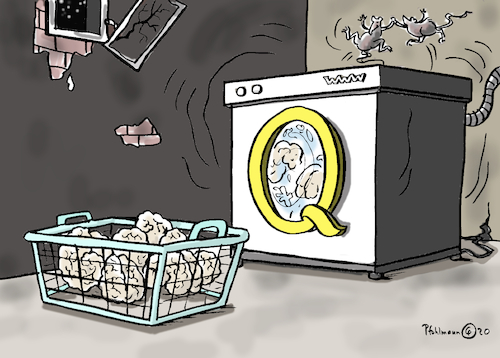 Cartoon: Q-Wasch (medium) by Pfohlmann tagged 2020,global,welt,verschwörung,qanon,verschwörungstheorie,verschwörungsglaube,usa,gehirn,internet,waschmaschine,deep,state,2020,global,welt,verschwörung,qanon,verschwörungstheorie,verschwörungsglaube,usa,gehirn,internet,waschmaschine,deep,state