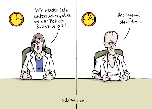 Cartoon: Rassismus erforschen (medium) by Pfohlmann tagged 2020,usa,deutschland,polizei,polizeigewalt,rassismus,merz,forscher,wissenschaft,wissenschaftler,untersuchung,forschung,cdu,2020,usa,deutschland,polizei,polizeigewalt,rassismus,merz,forscher,wissenschaft,wissenschaftler,untersuchung,forschung,cdu