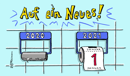 Cartoon: Rollenwechsel 20-21 (medium) by Pfohlmann tagged 2020,2021,jahreswechsel,silvester,neujahr,klopapier,klo,klorolle,hamsterkäufe,hamstern,corona,coronapandemie,pandemie,coronakrise,2020,2021,jahreswechsel,silvester,neujahr,klopapier,klo,klorolle,hamsterkäufe,hamstern,corona,coronapandemie,pandemie,coronakrise