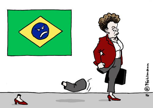 Cartoon: Rousseffs Bein (medium) by Pfohlmann tagged karikatur,cartoon,2016,color,brasilien,rousseff,dilma,präsidentin,koalition,bruch,koalitionsbruch,regierung,mehrheit,verlust,bein,fuß,stanbein,pmdb,koalitionspartner,wahlkampffinanzierung,affäre,flagge,karikatur,cartoon,2016,color,brasilien,rousseff,dilma,präsidentin,koalition,bruch,koalitionsbruch,regierung,mehrheit,verlust,bein,fuß,stanbein,pmdb,koalitionspartner,wahlkampffinanzierung,affäre,flagge