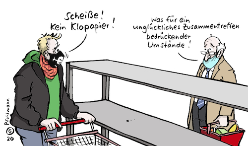 Cartoon: Scheiße Klopapier (medium) by Pfohlmann tagged 2020,corona,coronavirus,pandemie,klopapier,hamstern,scheiße,regal,supermarkt,hamsterkäufe,einzelhandel,toilettenpapier,einkauf,einkaufen,kunden,2020,corona,coronavirus,pandemie,klopapier,hamstern,scheiße,regal,supermarkt,hamsterkäufe,einzelhandel,toilettenpapier,einkauf,einkaufen,kunden