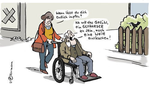 Cartoon: Senior-Gefährder (medium) by Pfohlmann tagged corona,coronavirus,pandemie,impfung,impfen,risikogruppe,alter,alt,senior,rentner,gefährder,infektion,ansteckung,virus,krankheit,familie,gesundheit,corona,coronavirus,pandemie,impfung,impfen,risikogruppe,alter,alt,senior,rentner,gefährder,infektion,ansteckung,virus,krankheit,familie,gesundheit