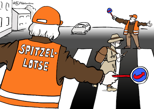 Cartoon: Spitzel-Lotsen (medium) by Pfohlmann tagged karikatur,cartoon,farbe,color,2018,deutschland,afd,spitzel,schüler,lehrer,unterricht,schülerlotsen,spitzellotsen,denunzianten,denunzieren,internet,plattform,datenbank,neutralitätsgebot,schule,karikatur,cartoon,farbe,color,2018,deutschland,afd,spitzel,schüler,lehrer,unterricht,schülerlotsen,spitzellotsen,denunzianten,denunzieren,internet,plattform,datenbank,neutralitätsgebot,schule