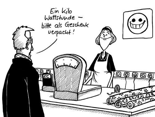 Cartoon: Stromgeschenk (medium) by Pfohlmann tagged sw,cartoon,karikatur,strompreis,erhöhung,strom,stromversorgung,kilowattstunde,preiserhöhung,preisanhebung,stromverkauf,verbraucher,stromkunde,teuer,teurer,geschenk,karikatur,cartoon,sw,strompreis,erhöhung,strom,stromversorgung,kilowattstunde,preiserhöhung,preisanhebung,stromverkauf,verbraucher,stromkunde,teuer,teurer,geschenk