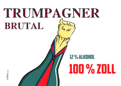 Cartoon: Trumpagner (medium) by Pfohlmann tagged champagner,trump,usa,frankreich,macron,wein,zoll,strafzölle,digitalsteuer,korken,sekt,einfuhren,import,wirtschaftskrieg,champagner,trump,usa,frankreich,macron,wein,zoll,strafzölle,digitalsteuer,korken,sekt,einfuhren,import,wirtschaftskrieg