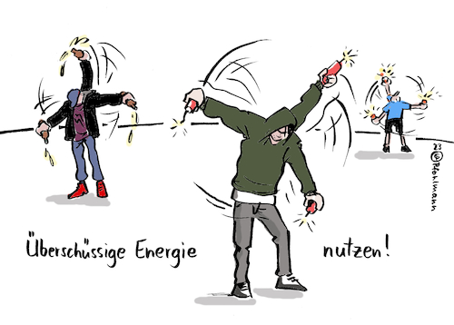 Cartoon: Überschuss-Energie (medium) by Pfohlmann tagged energie,energiewende,windkraft,windrad,silvester,männer,jugendliche,böller,raketen,übergriffe,ausschreitungen,gewalt,erneuerbare,energie,energiewende,windkraft,windrad,silvester,männer,jugendliche,böller,raketen,übergriffe,ausschreitungen,gewalt,erneuerbare