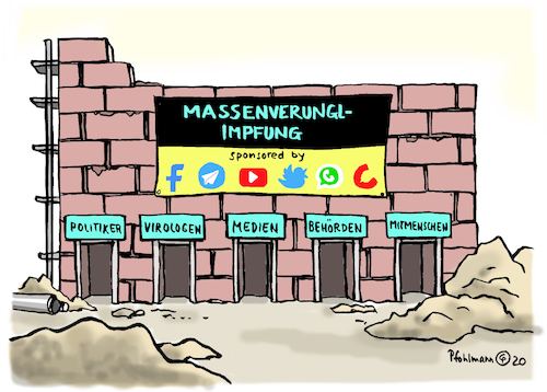 Cartoon: Verunglimpfungs-Zentrum (medium) by Pfohlmann tagged 2020,corona,coronapandemie,pandemie,impfung,verunglimpfung,hate,speech,internet,facebook,telegram,bitchute,twitter,youtube,whatsapp,hass,social,media,chat,messenger,plattform,impfzentrum,beleidigung,baustelle,covid19,2020,corona,coronapandemie,pandemie,impfung,verunglimpfung,hate,speech,internet,facebook,telegram,bitchute,twitter,youtube,whatsapp,hass,social,media,chat,messenger,plattform,impfzentrum,beleidigung,baustelle,covid19