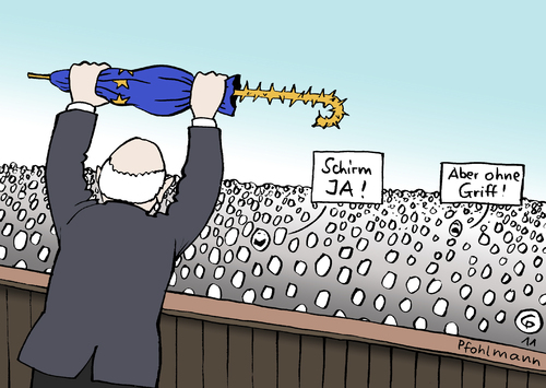Gelbe Ordner von Pfohlmann, Politik Cartoon