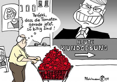 Cartoon: Wahl-Tomaten (medium) by Pfohlmann tagged tomaten,wahlkampf,bundestagswahl,plakat,plakate,plakatwand,inflation,verbraucher,preise,preis,billig,sonderangebot,tomaten,wahlkampf,wahl,wahlen,gemüse,bundestagswahl,plakat,plakate,plakatwand,inflation,verbraucher,preise,preis,billig,sonderangebot,einkaufen,lebensmittel,konsum