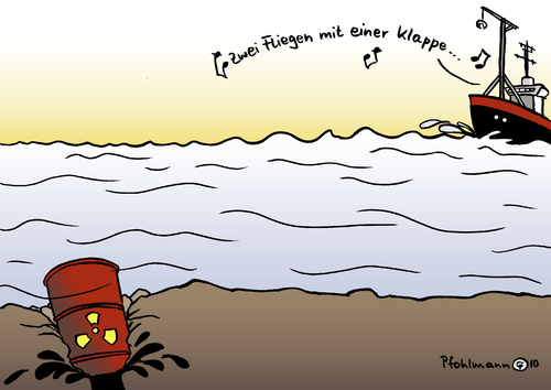 Cartoon: Zwei Fliegen (medium) by Pfohlmann tagged ölpest,ölkatastrophe,bp,bohrloch,leck,bohrinsel,unfall,stopfen,schließen,atommüll,entsorgung,ölpest,ölkatastrophe,bp,bohrloch,leck,bohrinsel,unfall,stopfen,schließen,atommüll,entsorgung,öl