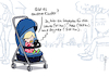 Cartoon: Andere Kinder? (small) by Pfohlmann tagged geburtenrate,bevölkerung,kinder,nachwuchsmangel,kleinkind,buggy,chatgpt,ki,chatbot,ai,smartphone,einsamkeit,generation,erwachsene,hunde,haustiere,handys,familie,eltern