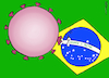 Cartoon: Corona Brasilien (small) by Pfohlmann tagged 2020,corona,coronavirus,pandemie,brasilien,flagge,tod,tote,bolsonaro,leugnung,kuss,trauer,träne,infektionen
