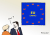 Cartoon: EU new (small) by Pfohlmann tagged karikatur,cartoon,2015,color,farbe,europa,eu,logo,cameron,reformen,europäische,union,merkel,bundeskanzlerin,referendum,volksabstimmung,mitgliedschaft,verbleib,austritt,sterne