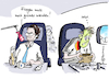 Cartoon: Grüner Fliegen (small) by Pfohlmann tagged scheuer,csu,verkehrsminister,fliegen,flugzeug,klima,umwelt,klimaschutz,treibstoff,em,übelkeit