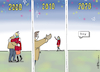Cartoon: Gutes Neues! Happy New Year! (small) by Pfohlmann tagged 2019,2020,silvester,neujahr,grüße,wünsche,digitalisierung,sms,whatsapp,smartphone