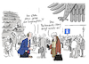 Cartoon: Parlaments-Navi (small) by Pfohlmann tagged bundestagswahl,bundestag,parlament,sitze,überhangmandate,impfung,corona,ungeimpft,navi,app,digitalisierung,3g,2g,mdb,abgeordnete