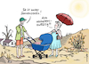 Cartoon: Sonne auffällig (small) by Pfohlmann tagged familie,nachbarn,baby,nachwuchs,kinder,eltern,sonnenschein,liebe,klimakrise,hitzewelle,trockenheit,dürre,wassermangel,verhaltensauffällig,erziehung