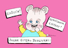 Cartoon: Teddy-Baby (small) by Pfohlmann tagged 2019,baby,ohren,teddy,tier,tierlieb,katze,eltern,gentechnik,wunschkind