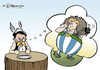 Cartoon: Wildsau CSU (small) by Pfohlmann tagged csu wildsau wildschwein asterix obelix rösler gesundheitsminister fdp kopfpauschale merkel bundeskanzlerin cdu koalition schwarz gelb