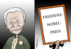 Cartoon: Zwei Nobelpreisträger (small) by Pfohlmann tagged karikatur,cartoon,color,farbe,2013,südafrika,international,usa,nelson,mandela,tod,tot,nobelpreis,friedensnobelpreis,obama,präsident,unterschied,rassentrennung,apartheid