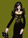 Cartoon: Velvet Dress (small) by NITA tagged velvet,dress,illustration