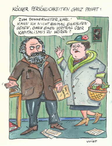 Cartoon: Karl Marx (medium) by sabine voigt tagged karl,marx,ehe,einkaufen,konsum,politik