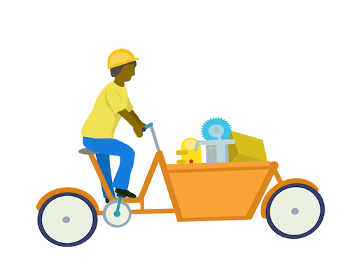 Cartoon: Lasten Fahrrad (medium) by sabine voigt tagged lastenfahrrad,transport,umwelt,ökologie,energie,wirtschaft,grün,elektro,nachhaltigkeit,natur,klima,klimaschutz,sonnenenergie,strom,sonnenkoklektoren,photovoltaik