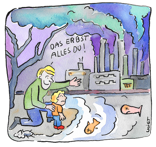 Cartoon: Umweltzerstörung (medium) by sabine voigt tagged generationen,generation,gap,alt,jung,technologie,renten,rentenvertrag,erbe,klimawandel,umweltzerstörung,high,noon,senioren,enkel,steuern,boomer,generationen,generation,gap,alt,jung,technologie,renten,rentenvertrag,erbe,klimawandel,umweltzerstörung,high,noon,senioren,enkel,steuern,boomer