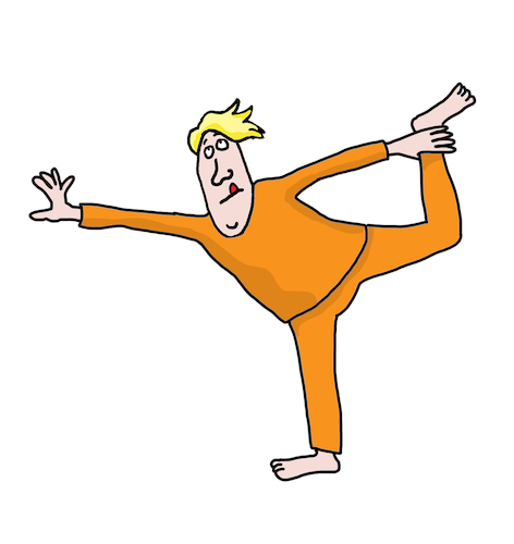 Cartoon: Yoga asana (medium) by sabine voigt tagged yoga,asana,sport,übung,turnen,hobby,meditation,entspannung,prävention,bewegung,gesundheit,wellness,therapie,fitness