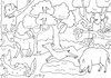 Cartoon: ausmalbild Wald (small) by sabine voigt tagged ausmalbild,wimmelbild,tiere,bären,kinder,ökologie,bio,biodiversität,artenvielfalt,artensterben,umwelt,wald,nahrungskette,biologie,arten,umweltschutz
