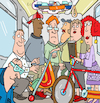 Cartoon: bahn transport Abteil (small) by sabine voigt tagged bahn,transport,abteil,freien,verspätung,streik,lokführer,reisen,stau