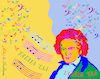 Cartoon: Beethoven (small) by sabine voigt tagged beethoven,musik,neunte,symphonie,jubiläum,bonn,post,ode,an,die,freude,orchester,klavier,klassik,symphoniker,streicher,bläser