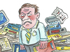 Cartoon: Büro Akten (small) by sabine voigt tagged büro,akten,arbeit,streik,gewerkschaft,arbeitsvertrag,vertrag,kündigung