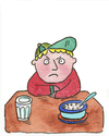Cartoon: essen trotz (small) by sabine voigt tagged essen,trotz,erziehung,kleinkind,kindergarten,grundschule,mittag,frühstück