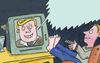 Cartoon: fernsehen TV (small) by sabine voigt tagged fernsehen,tv,programm,unterhaltung,nachrichten,sprecher,information,sendung