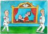 Cartoon: Fussball Theater (small) by sabine voigt tagged fussball