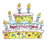 Cartoon: Geburtstagstorte Torte Geburt (small) by sabine voigt tagged geburtstagstorte,torte,geburt,kerzen,kuchen,feier,party,diät