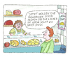 Cartoon: käse laden (small) by sabine voigt tagged käse,laden,regeln,verkauf,gesetzt,freiheit,politik,einzelhandel,feinkost