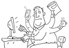 Cartoon: multitasking stress (small) by sabine voigt tagged multitasking,stress,burnout,arbeit,computer,bro,zeit,gehalt,gesundheit,entspannung