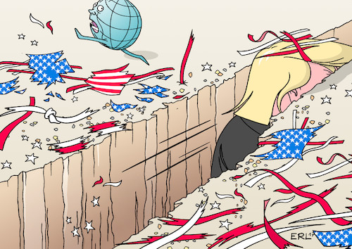 Cartoon: 1 Jahr Trump (medium) by Erl tagged usa,präsident,donald,trump,jahr,wahl,rechtspopulismus,nationalismus,rassismus,abschottung,spaltung,graben,kluft,unberechenbarkeit,macht,imponiergehabe,kriegsrethorik,säbelrasseln,unsicherheit,kriegsgefahr,krieg,ziele,versagen,lügen,fake,news,gewaltenteilung,justiz,medien,demokratie,demokratiedefizit,frisur,karikatur,erl,usa,präsident,donald,trump,jahr,wahl,rechtspopulismus,nationalismus,rassismus,abschottung,spaltung,graben,kluft,unberechenbarkeit,macht,imponiergehabe,kriegsrethorik,säbelrasseln,unsicherheit,kriegsgefahr,krieg,ziele,versagen,lügen,fake,news,gewaltenteilung,justiz,medien,demokratie,demokratiedefizit,frisur,karikatur,erl