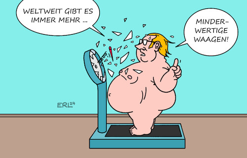 Cartoon: Adipositas-Pandemie (medium) by Erl tagged politik,gesundheit,körper,gewicht,übergewicht,adipositas,weltweit,zunahme,erkrankungen,waage,schaden,karikatur,erl,politik,gesundheit,körper,gewicht,übergewicht,adipositas,weltweit,zunahme,erkrankungen,waage,schaden,karikatur,erl